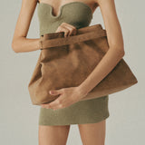 l’erreur f Tote Deer antler brown bag- Large