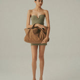 l’erreur f Tote Deer antler brown bag- Large